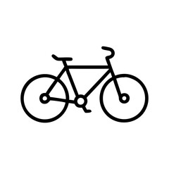 Fototapeta premium Bicycle icon in black and white, transportation concept