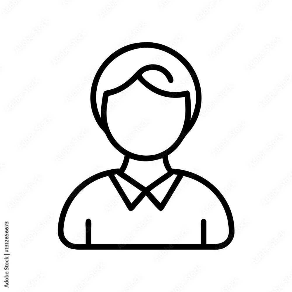 Poster user profile icon with abstract features, identity concept