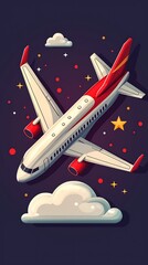 Airplane Night Flight for Cloud Dreamscape.