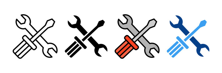 Repair Tools Icon Set Multiple Style Collection