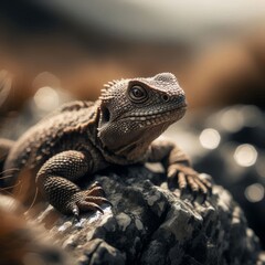 Prehistoric Tuatara Stillness