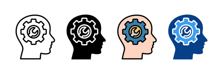 Technical Expertise Icon Set Multiple Style Collection