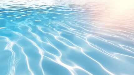 Fototapeta premium Serene Aqua: Tranquil Water Surface at Sunset