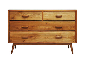 Modern wooden dresser with multiple drawers for storage in minimalist design