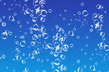 fond bleu ciel avec bulles blanches