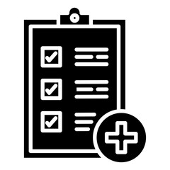 Fototapeta premium Patient Checklist Icon