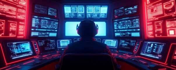 A fully simulated cyber world, indistinguishable from reality, glowing interfaces everywhere