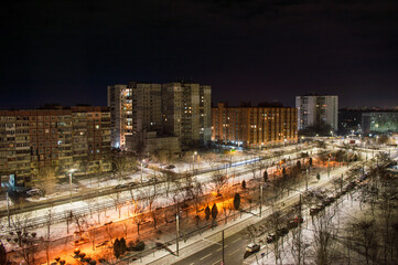 Obraz premium night view of the city of moscow
