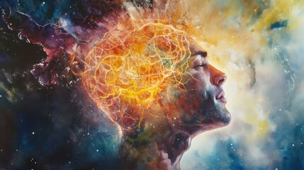 Illustration abstraite de l'esprit humain