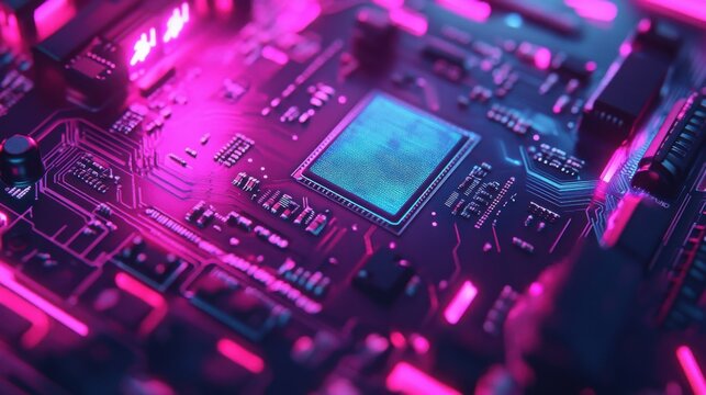 Carte m&egrave;re &eacute;lectronique futuriste