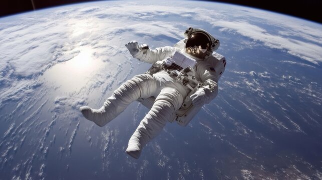 Astronaute flottant dans l'espace