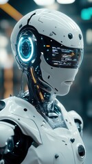 Robot futuriste avec technologie avancée