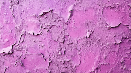 Close-up of pink peeling paint textured wall surface