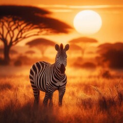 Obraz premium Black and White in the Golden Light