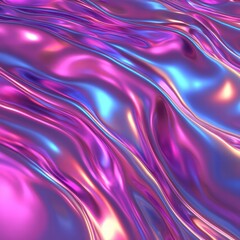 Obraz premium Iridescent Abstract: A mesmerizing, close-up view of a flowing, iridescent surface, with rich, vibrant colors and a reflective sheen. This image evokes a sense of fluidity, luxury.