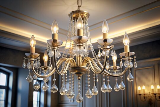 3d illustration of modern chandelier