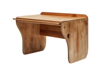 Modern wooden desk with clean lines suitable for various workspaces in home or office environments