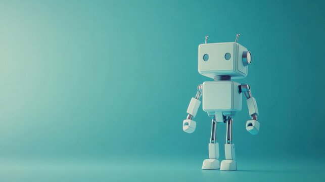 Image d'un robot moderne sur fond color&eacute;