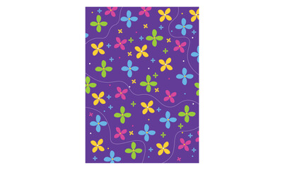 Colorful beautiful floral fabric pattern design