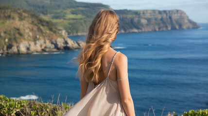 Golden Waves: A Serene Moment by the Sea