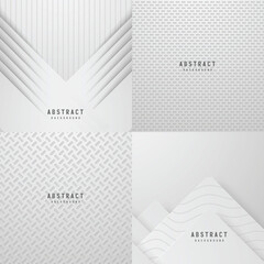 White Abstract Geometric Background Design