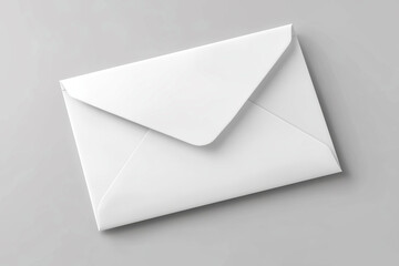 A white envelope on a gray background