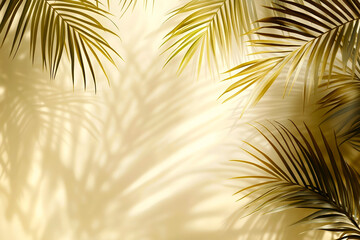 A close up of a palm tree with a light shining through it