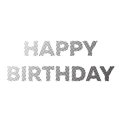 Fototapeta premium Happy Birthday vector background. Lettering invitation or greeting card. Vector pop art illustration.