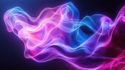 Obraz premium Abstract glowing fluid design, digital art, vibrant colors