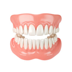 Obraz premium Dientes o dentadura completa sobre fondo transparente