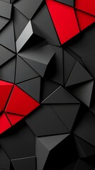 Red and black geometric digital art