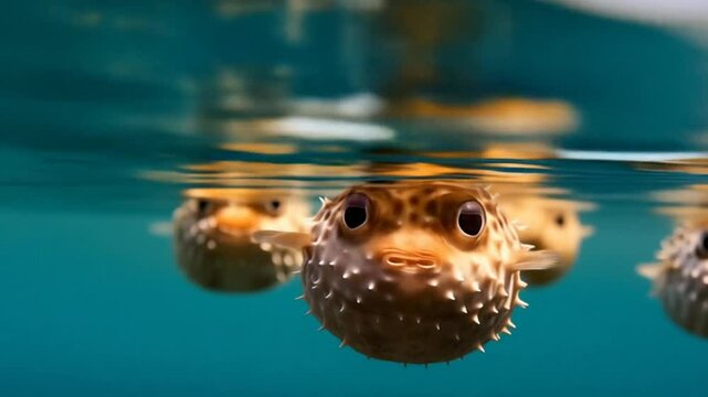 Kugelfisch unter Wasser