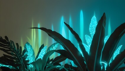 rainforest inspired bioluminescent flow expressing natural energy for ecological branding materials