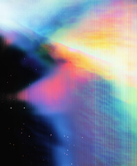 Obraz premium Stunning Abstract Digital Art with Vibrant Colors and Glitch Effects