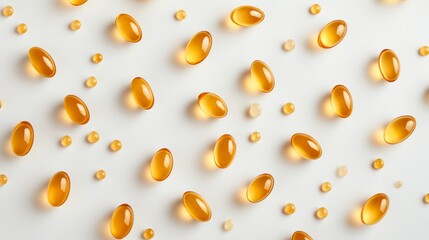 Various capsules arranged neatly on a neutral background