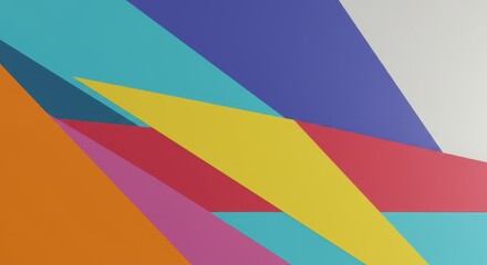 Abstract Colorful Geometric Design - Vibrant abstract background with geometric shapes in various colors. Ideal for presentations, websites, or design projects
