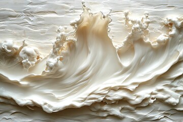 Abstract Off-White Cream Wave Texture