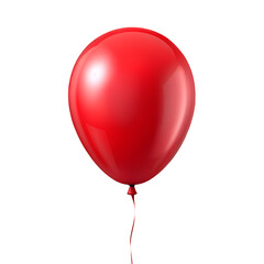 red balloon isolated on transparent background