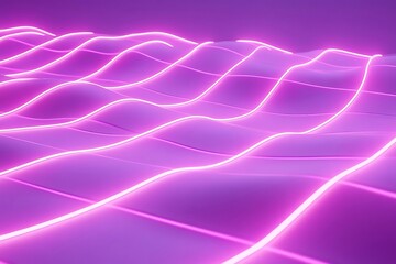 Abstract Pink Neon Wave Background