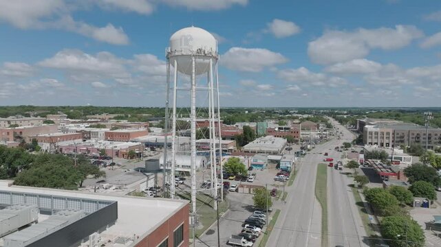Water Tower Overlooking McKinney&rsquo;s Historic Downtown Square