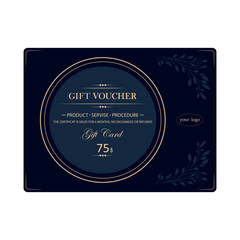 certificate for discount. gift card for services