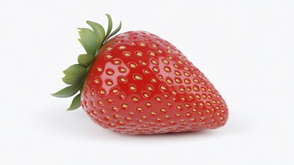 Ripe strawberry, studio shot, white background, food photography (1)