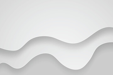 White paper waves background design, digital art