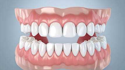 Obraz premium Healthy smile after a professional dental scaling showcasing the benefits of this procedure