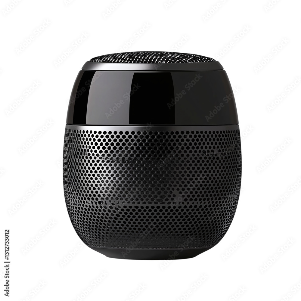 Poster bluetooth speaker with robust design isolated on transparent background