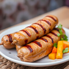 delicious grilled sausage