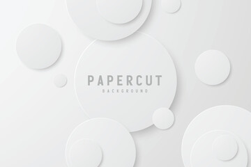 White papercut circles background, design, template
