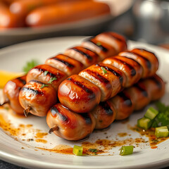 delicious grilled sausage