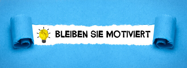 Bleiben Sie motiviert