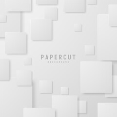 White papercut squares background design (2)